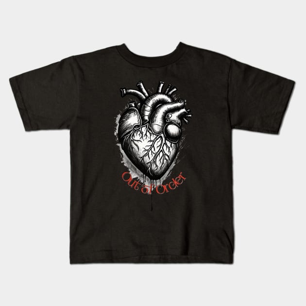 Heart Out of Order Kids T-Shirt by Forgotten Times